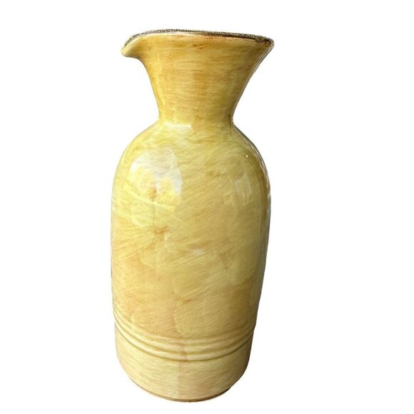 VTG Terrecotte Lotti Drink Pitcher 8" Italian Terracotta Wine Water Jug Yellow - Picture 4 of 12